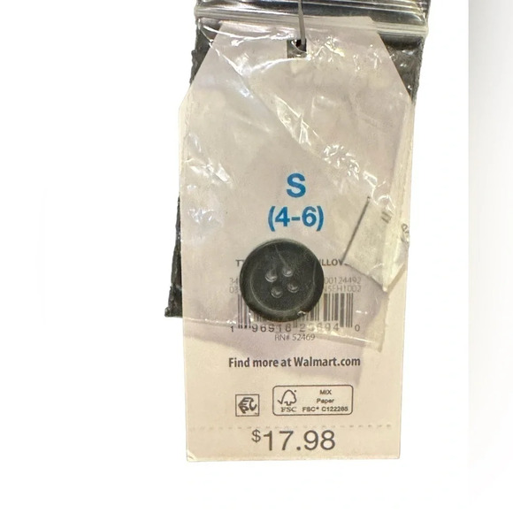 NWT Time And Tru Women's Placket Pullover Top Color: Soot Black - Picture 4 of 7